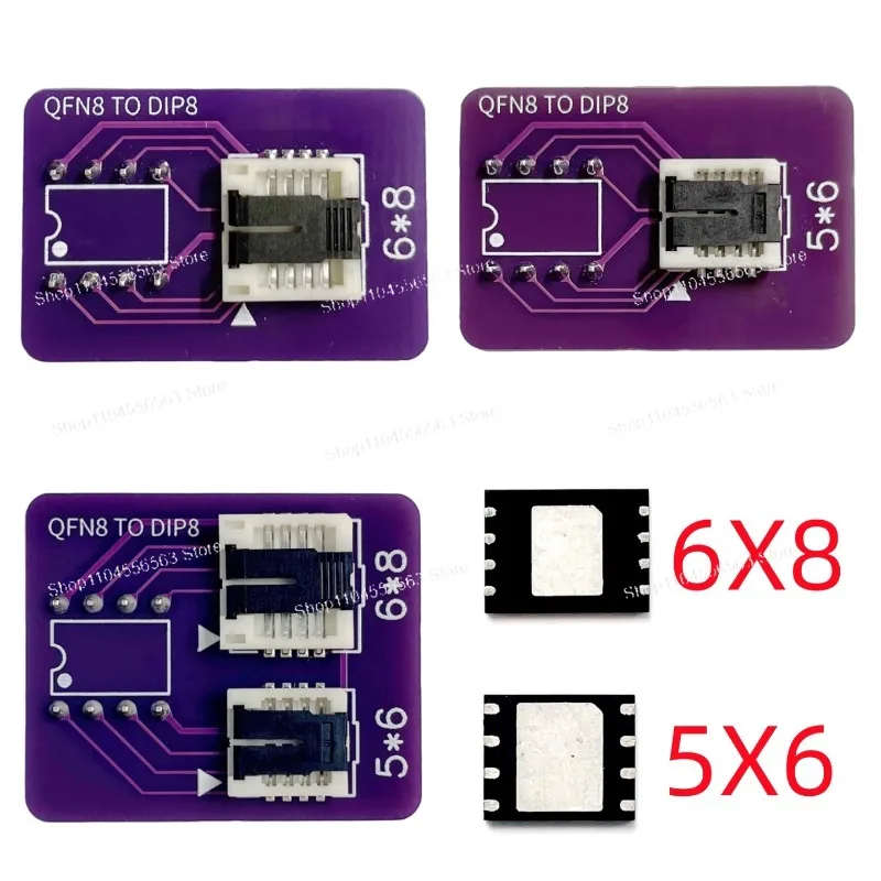 WSON8 QFN8 DFN8 MLF8 Test Socket Adapter to DIP8 2-in-1 Programmer Reader Socket