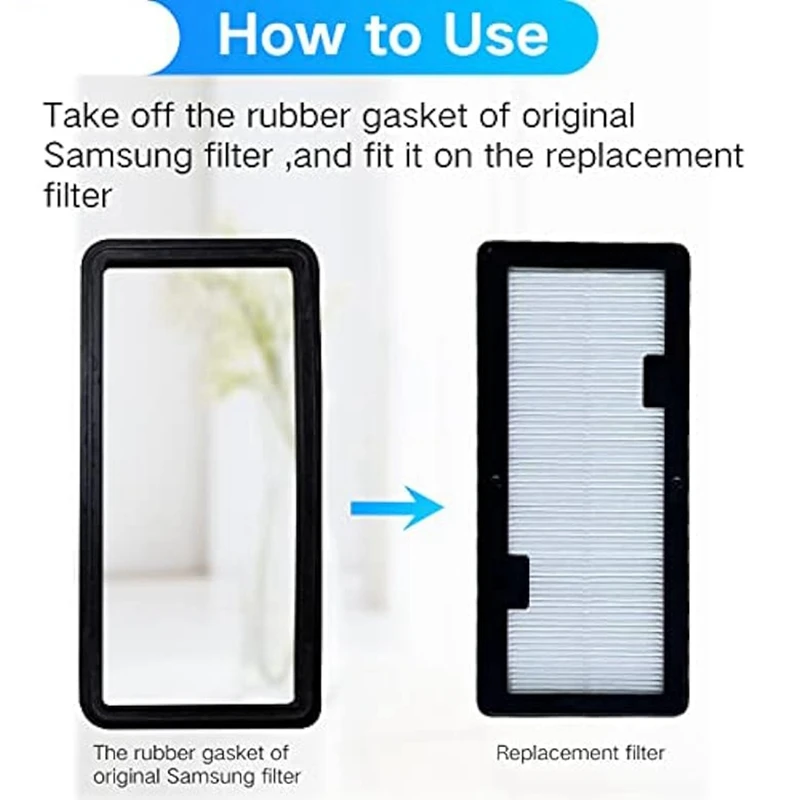 Replacement For Robot Cleaner Samsung Jet Bot+ HEPA Filters Accessories 2PCS Robot Filter+1PCS Base Filter