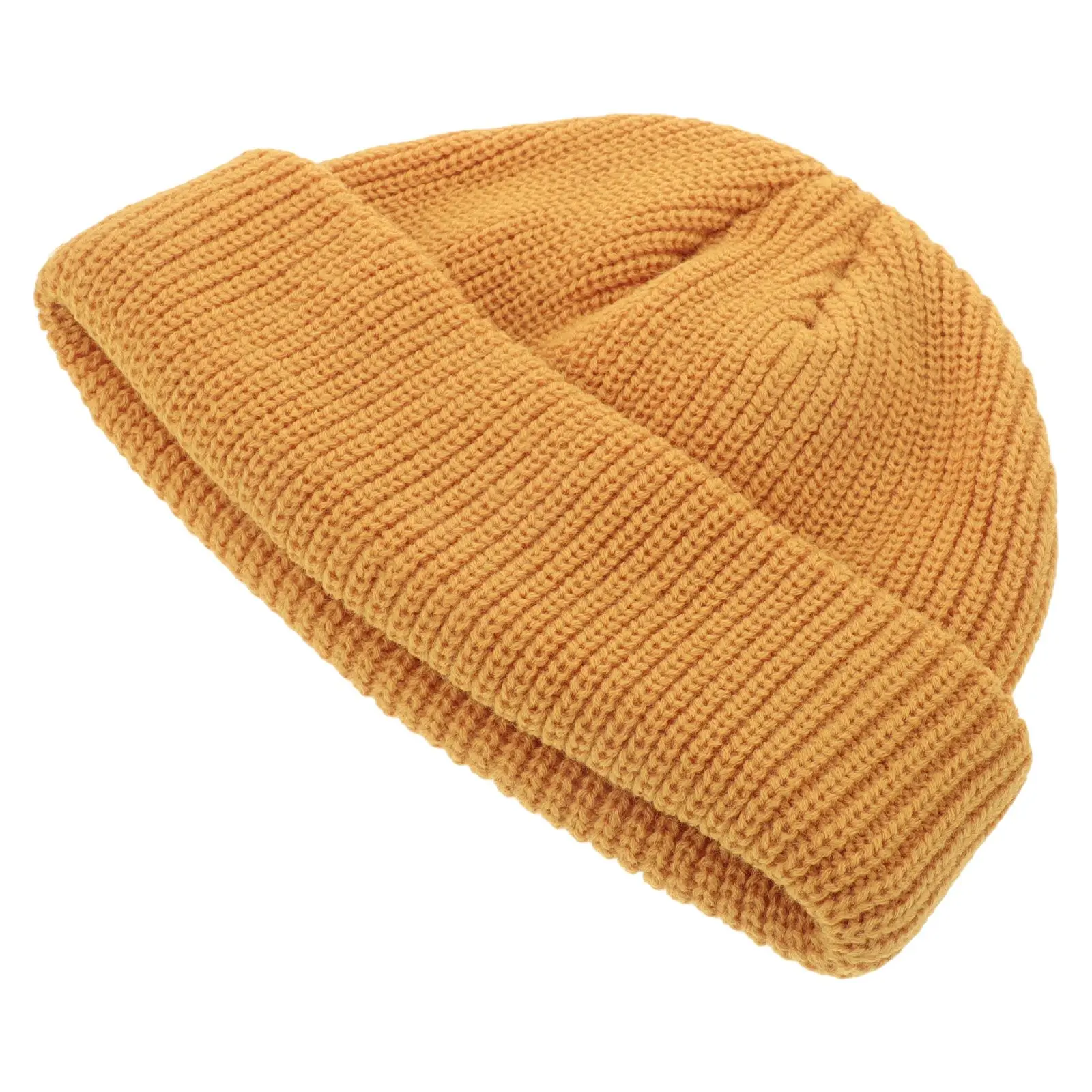 

Fisherman Hat Unisex Warm Cap Beanie Skullcap Bucket Dipper Hat Knit Watch Brimless Rolled Edge Short Fleece Riding