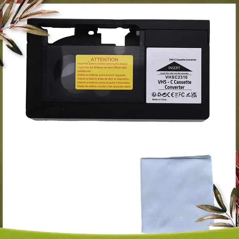 

New-VHS-C Cassette Adapter For VHS-C SVHS Camcorders JVC RCA Panasonic Motorized VHS Cassette Adapter Not For 8Mm/Minidv/Hi8 Bla
