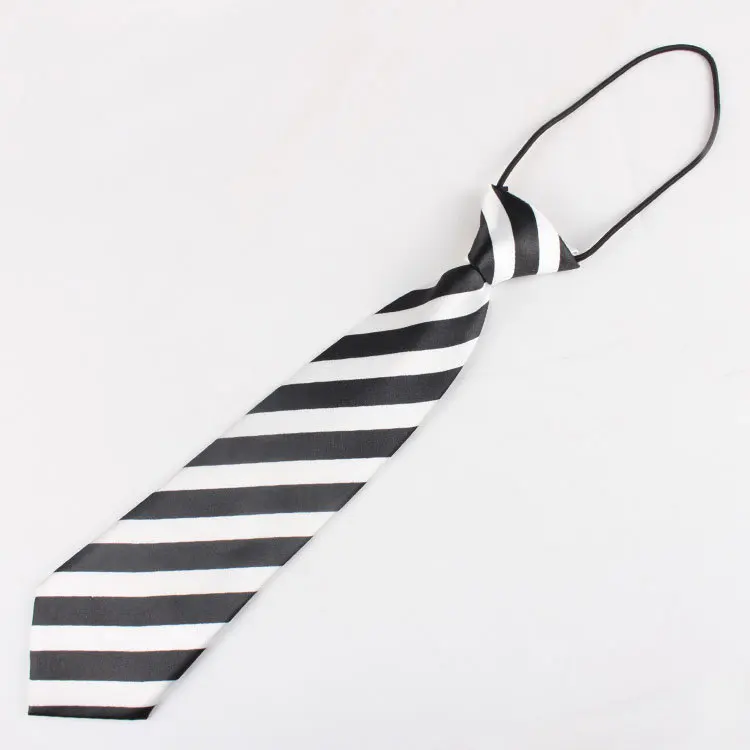 

New Fashion Children's Lazy Tie Black and White Colored Small and Large Children's School Kindergarten Tie in Stock