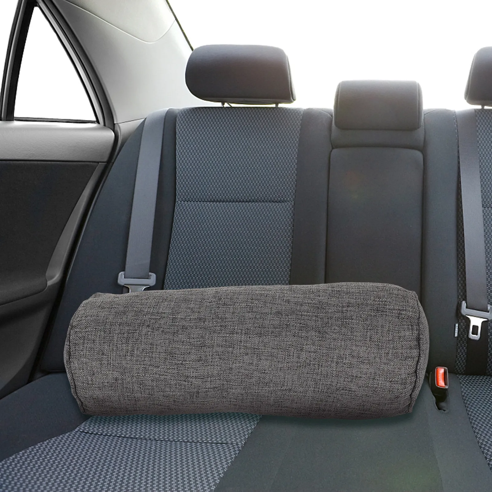 

Эргономичная круглая подушка-валик для шеи и поясницы для дома, офиса, сна и расслабления, с поддержкой позвоночника