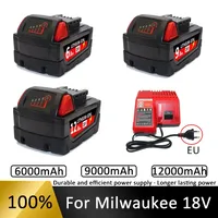 6000mAh-12000mAh  For Milwaukee M18 battery  18V12.0Ah 48-11-1815 48-11-1850 260422 2604-202708-222607-22 powerTools Battery