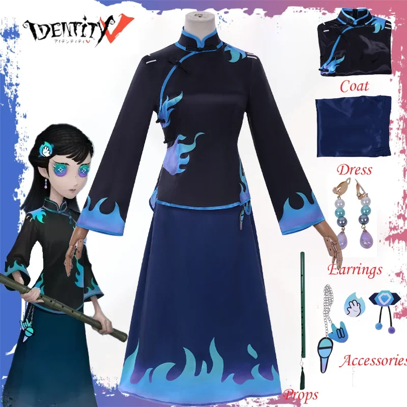 

CosplayGame Identity V Antiquarian Cosplay Costume Qi Shiyi Role Play Outfit China Style Cheongsam Dress Props Halloween Party C