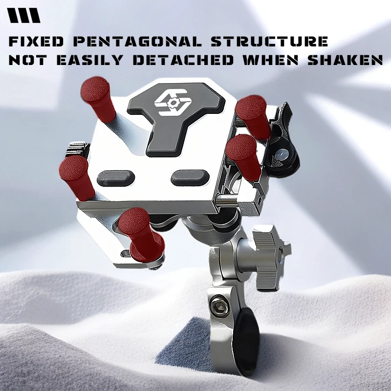 

Motorcycle Phone Stand Aluminum Bike Mobile Phone Holder Cellphone Holder For Motorcycle Universal Phone Stand 360° Adjustable