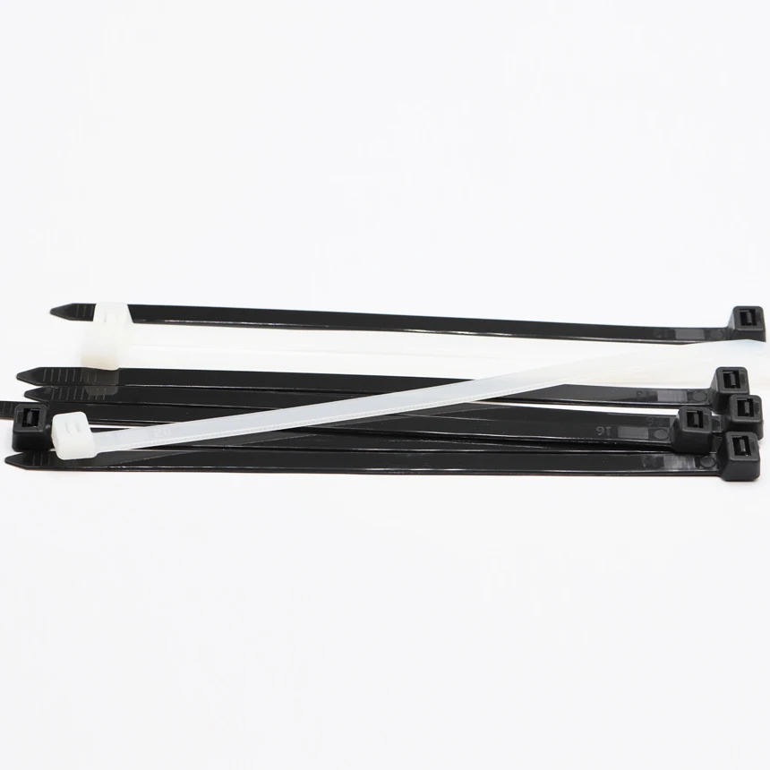8*150/200/250/300/350/400/450/500mm 7.2mm Width Black White Self-Lock Nylon Plastic Strap Wrap Ziptie Fasten Zip Ties Cable Tie