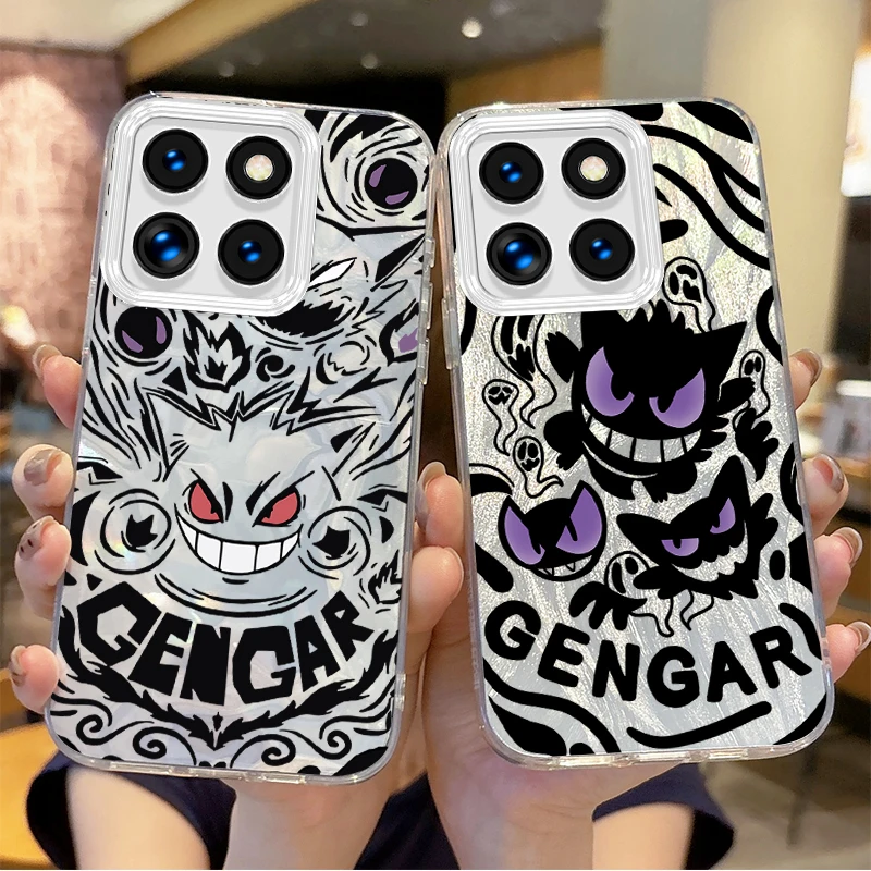 Pokemon Gengar Anime Cool Phone Case For Xiaomi Poco X6 X3 F6 M6 M4 Pro C61 13T 14T 11 Lite Feather Yarn Shockproof Matte Cover