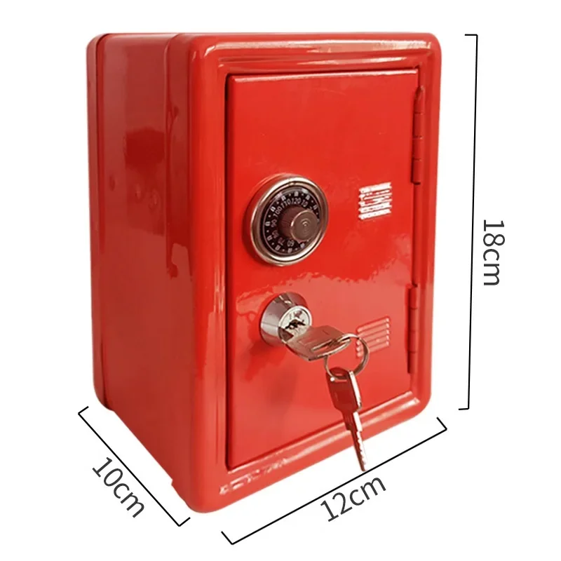 Mini Safes Metal Household Safe Box Creative Piggy Bank Key Safe Box Desktop Decoration Key Storage