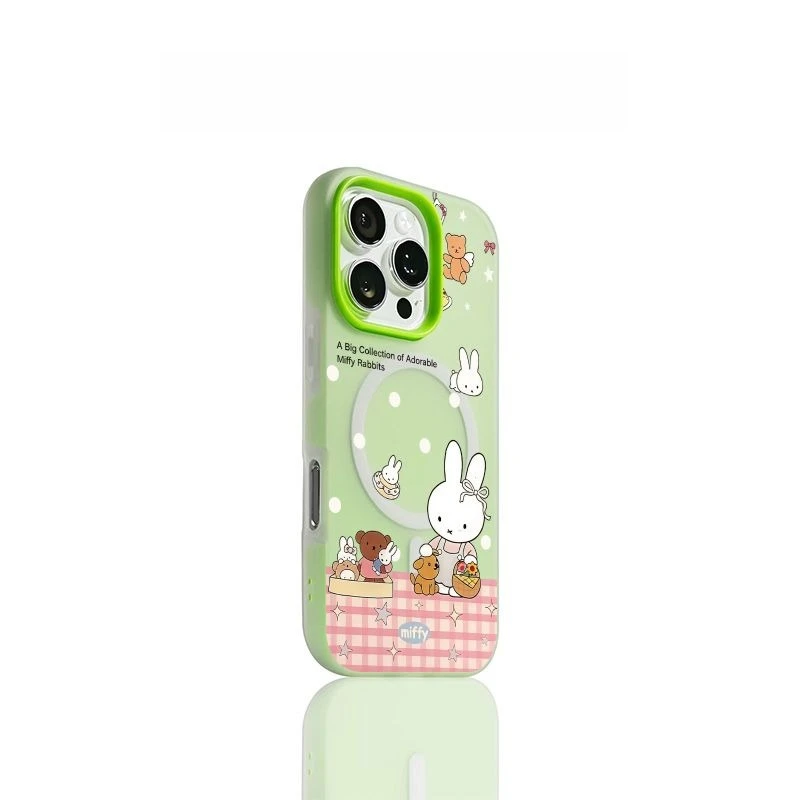 Cartoon New Applicable Apple18 Promax Phone Case Strong Adsorption Anti-fall Vivid Colors Clear Wear-resistant Good Looks Miffy