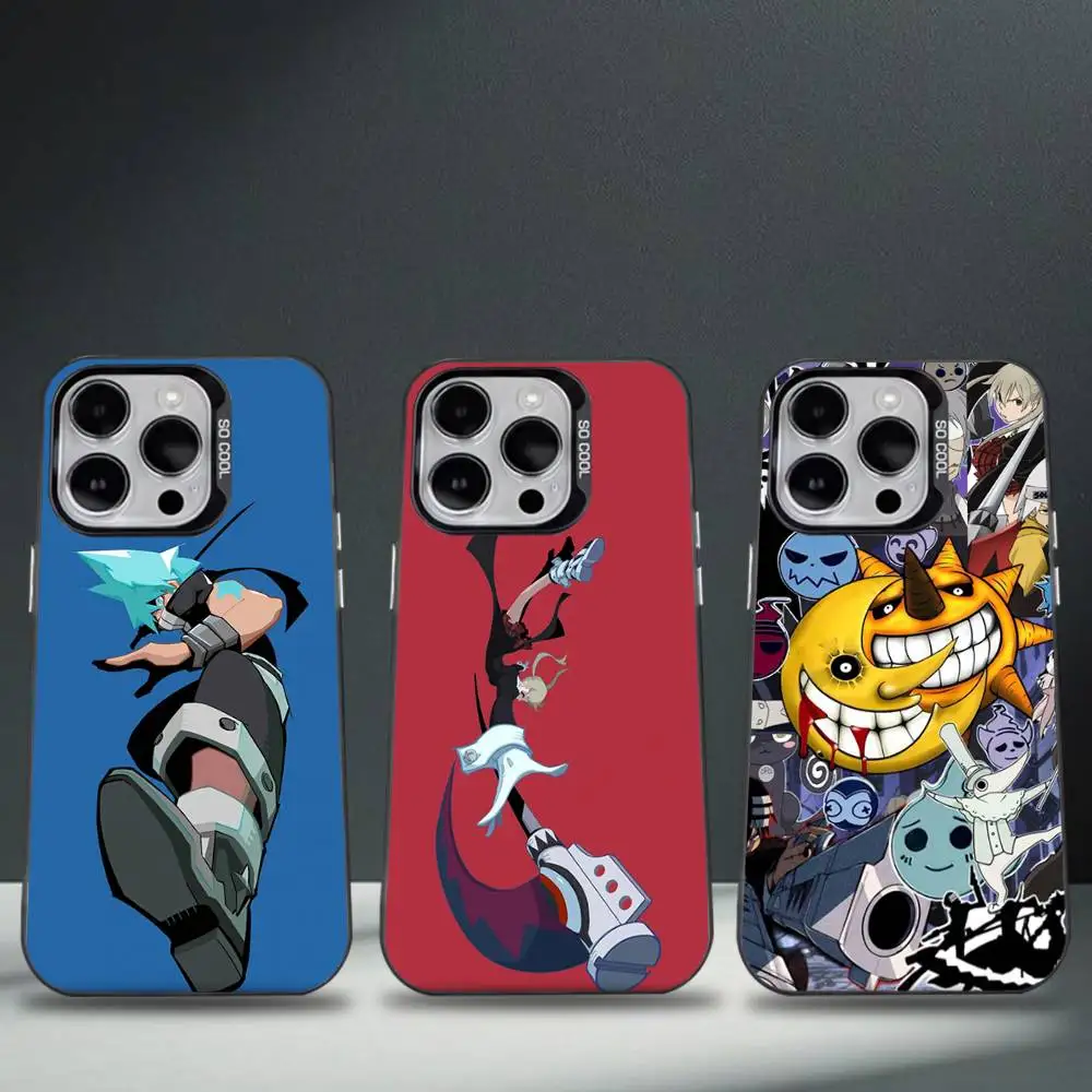 

S-Soul Anime E-EaterS Phone Case For iPhone 17,16,15,14,13,12,11,Pro,Max,Plus,E,Air,Mini Black Tpu Cover