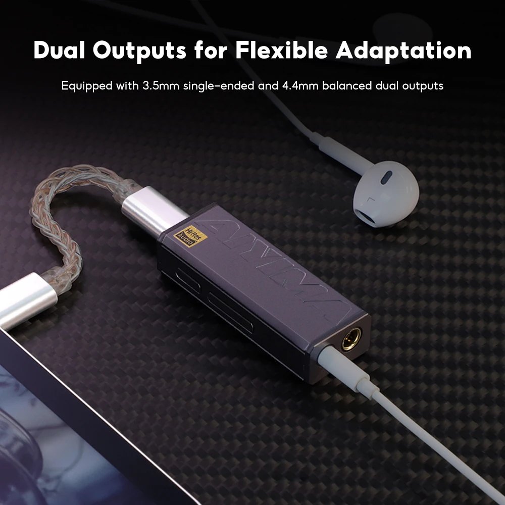 AIYIMA H3 مضخم ضوت سماعات الأذن المحمول ES9039Q2M مضخم ضوت سماعات الأذن DAC 32bit/768 كيلو هرتز DSD512 فك AUX متوازن 3.5/4.4 مللي متر