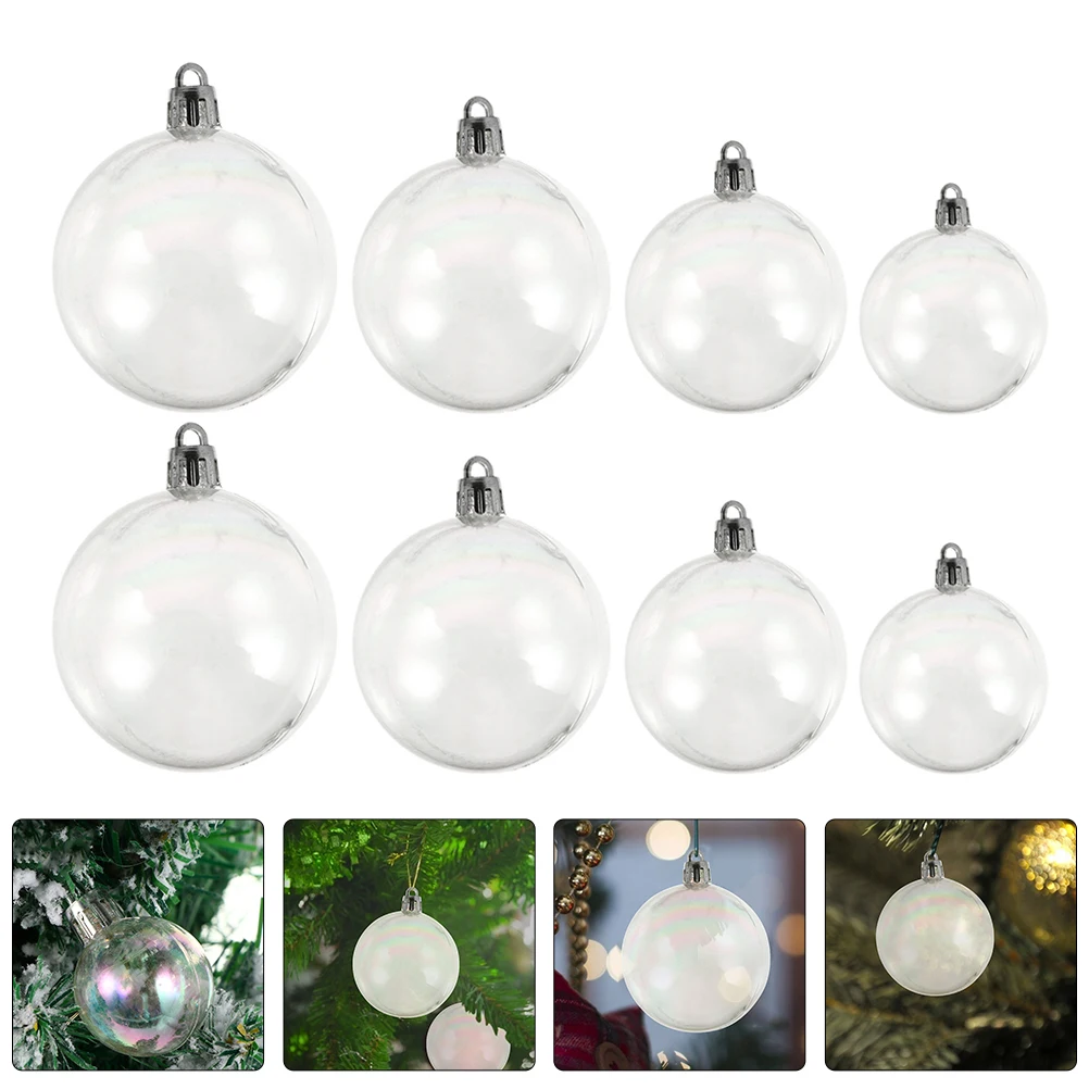 

20 Pcs Christmas Ball Decoration Plastic Ornament Balls Craft Ornaments Holiday for Tree Balloon Small Hanging