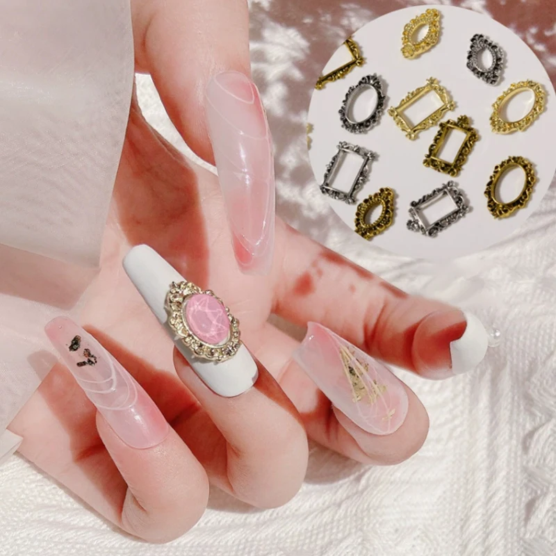 Mini Photo Frame Shape Silicone Nail Mold Nail Stamping Nails DIY Nail Salon Design Stereoscopic Manicure Art Tool