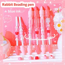 Aesthetic Kawaii Stationery items back to school acsesories gel pens rabbit beading cute pens erasable pen Ballpoint pens