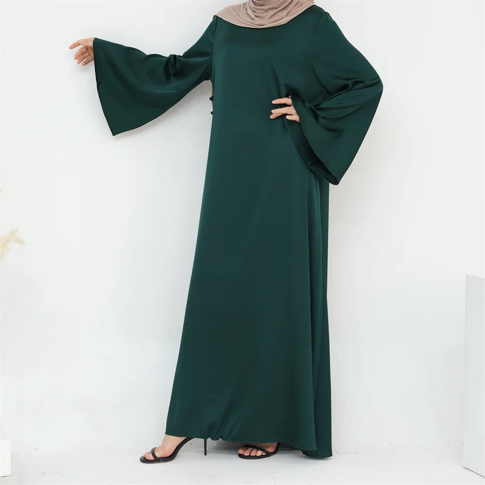 2024 New Eid Saudi Arabia Muslim Modest Dress for Women Dubai Luxury Abaya Islamic Solid Morocco Caftan Turkey Holiday Clothing