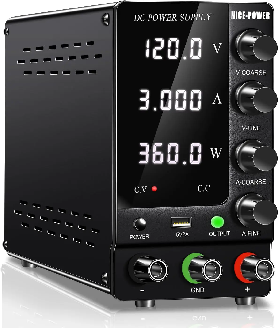 

Регулируемый источник питания постоянного тока 120В 3А с LED-дисплеем и USB-портом для лабораторного использования