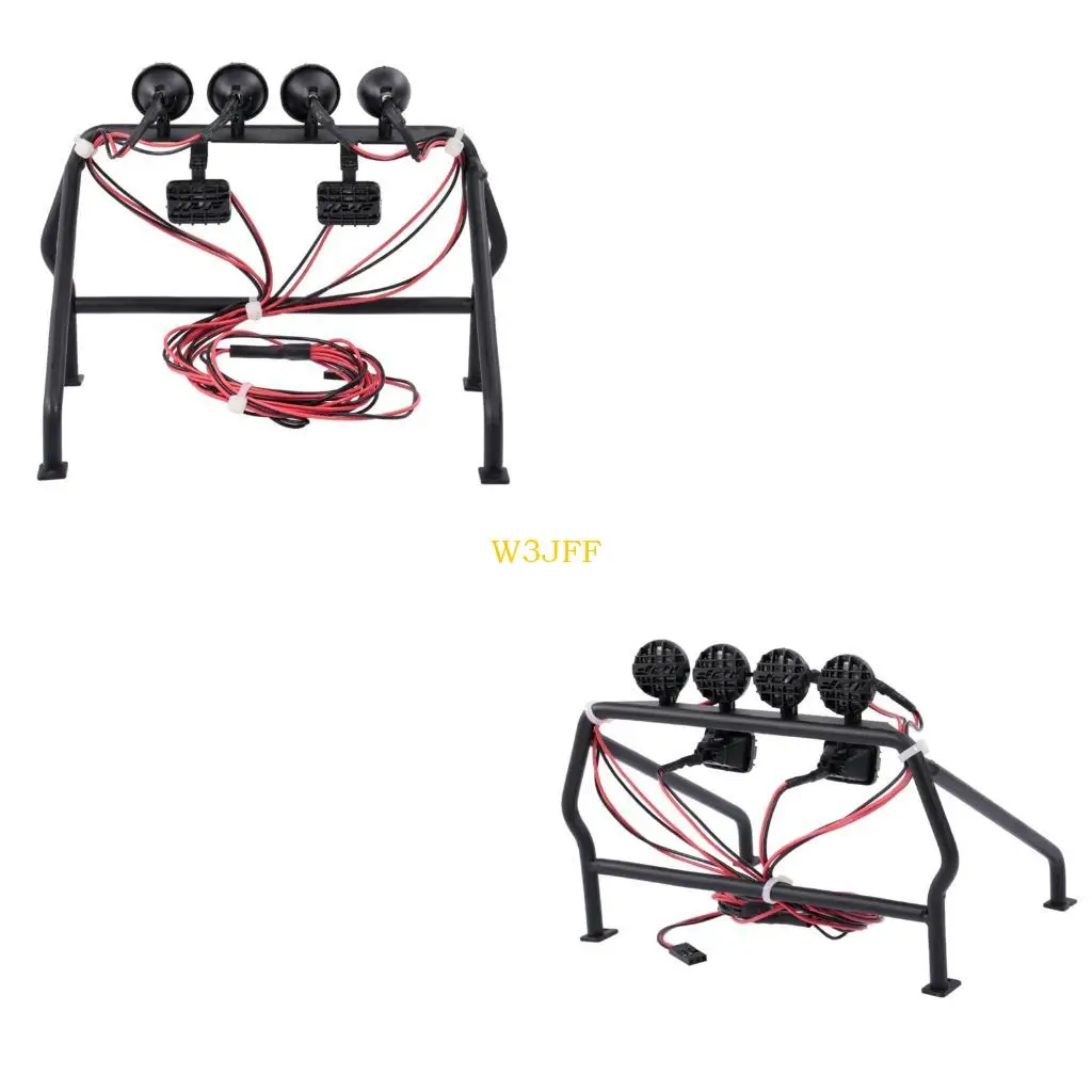 

W3JF Metal Roll Cage with 6 Lamp For 1/10 Remote Control Crawlers Modified Accessories