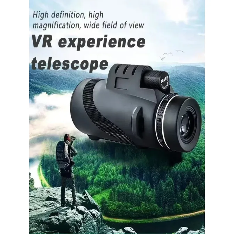 

80x100 Powerful Monocular Telescope Portable Binoculars Long Range Telescope Hunting Camping With Tripod Phone Clip