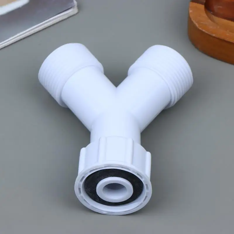 Hot 1/2/3Pcs Dishwasher Washing Machine Y Tee Connector Adapter Double Inlet Junction Split Pipe Connection Three-Way Adapter