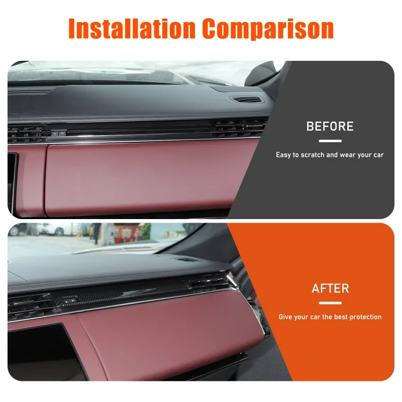 6pcs ABS Carbon Fiber For 2023+ Land Rover Range Rover Sport/Executive Dashboard Vent Side Trim  Air Vent Trim Car  Accessories