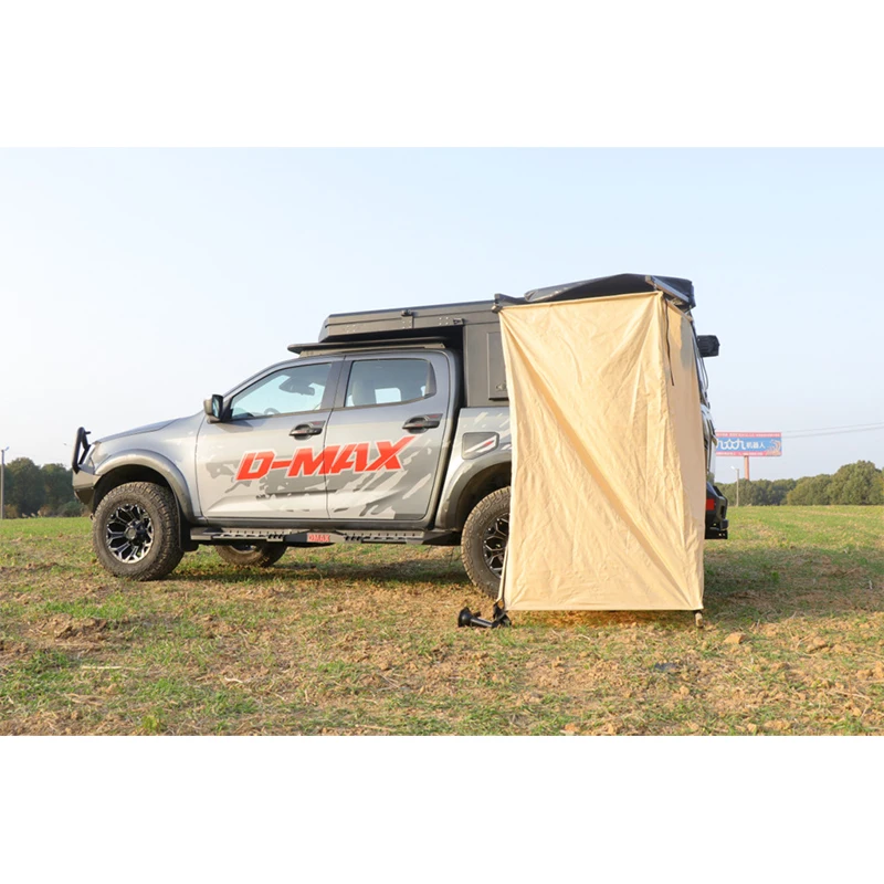 Portable Outdoor Vehicle-Mounted Toilet Change Room Shower Tent Waterproof Car Side Camping Shower Tent With Aluminum Frame