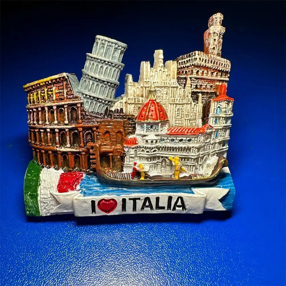 Resin 3d Fridge Magnets Italy Toscana,Leaning Tower of Pisa,Venice, Milan Cathedral Souvenirs Refrigerator Sticker Magnetic