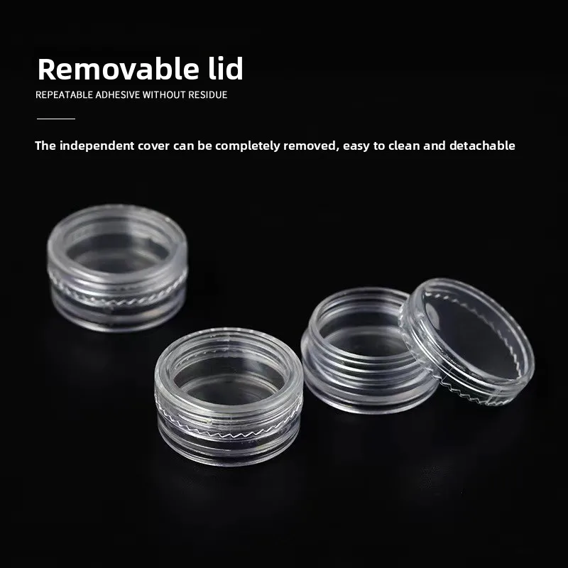 20pcs 2.5G Small Round Empty Bottle, Manicure Glitter Sequins Eyeshadow Powder Storage Bottle Beauty Tool