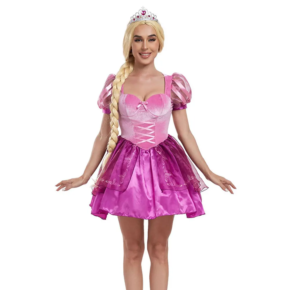 

Halloween Rapunzel Princess Costume Queen Costume Women Movie Role Playing Birthday Party Stage Outfits Fancy Dress