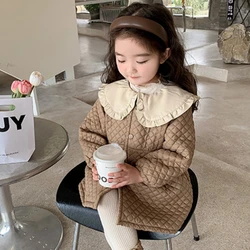 Girls Coat Jacket Winter Cotton Windbreak 2023 Charming Warm Plus Thicken Velvet Teenagers Sport Gift Children's Clothing