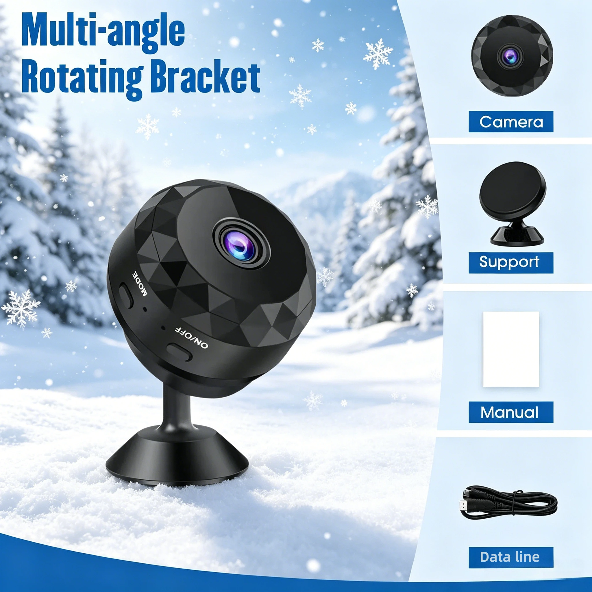 

1PC Mini IP Camera 1080P HD Wireless Mini Camera Audio and Video Monitoring WiFi Camera for Home Pet Monitoring