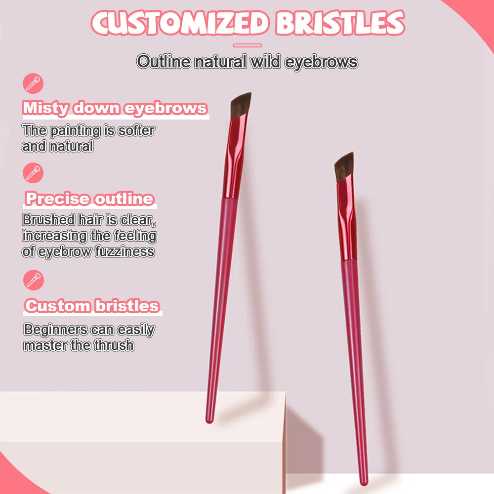 Wild Eyebrow Brush Square Three-dimensional Eyebrow Handicraft Double Headed Eyebrow Eyelash Brush Multi Functional Makeup Tools