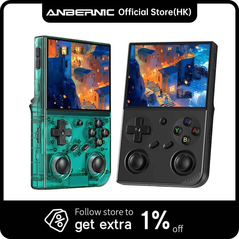 Anbernic RG35XX Pro ريترو وحدة تحكم بجهاز لعب محمول 3.5 بوصة IPS شاشة 64 جيجابايت RG35XXPro Linux OS Player 3200mAh دعم بلوتوث