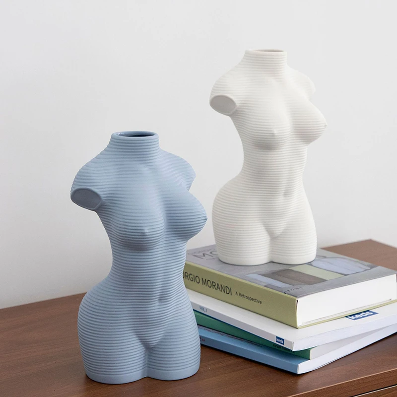 

Creative Ceramic Vase Flower Arranging Home Art Decorative Vase Bodies Artwork Fun Home Furnishing Articles European Style