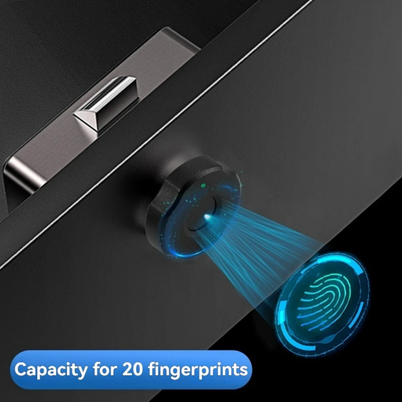 ABNO-Smart Fingerprint Drawer Lock Cabinet Furniture Electronic Keyless Induction Lock Locker Anti-Theft Password Lock