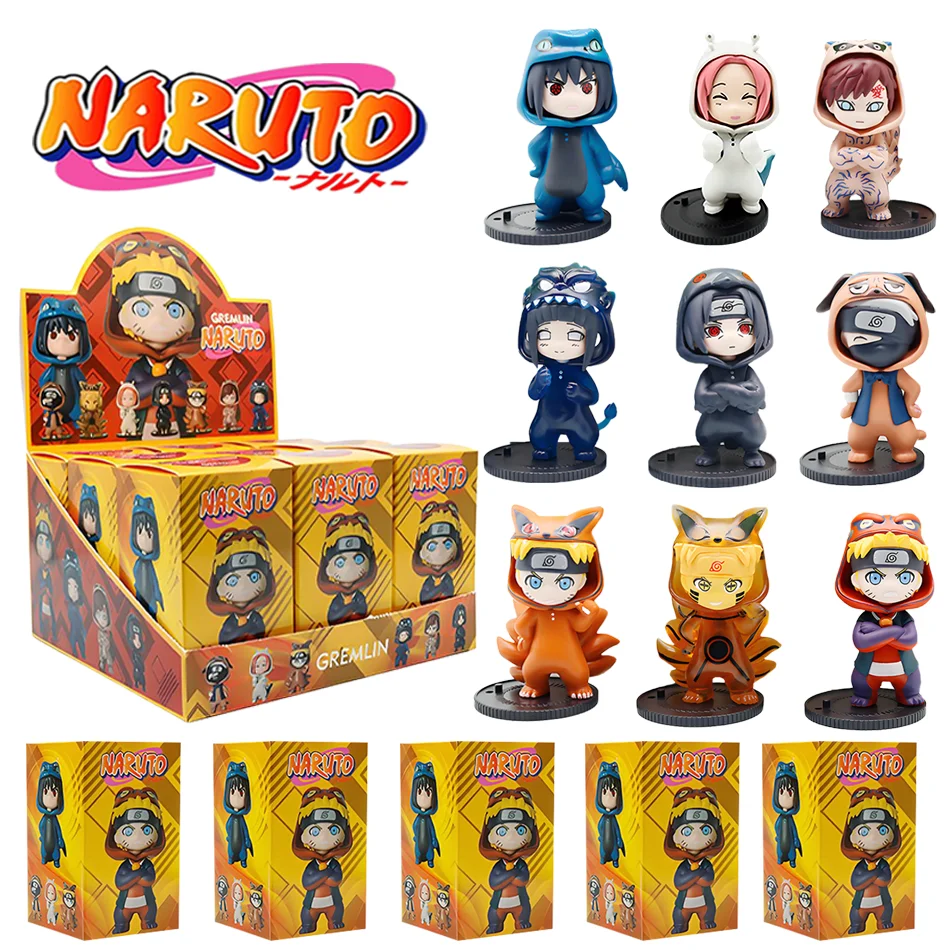 Naruto Blind Box Figures Model Ornament Anime Uchiha Sasuke Sakura Cosplay Action Figurine Model Toys Decorations Gifts