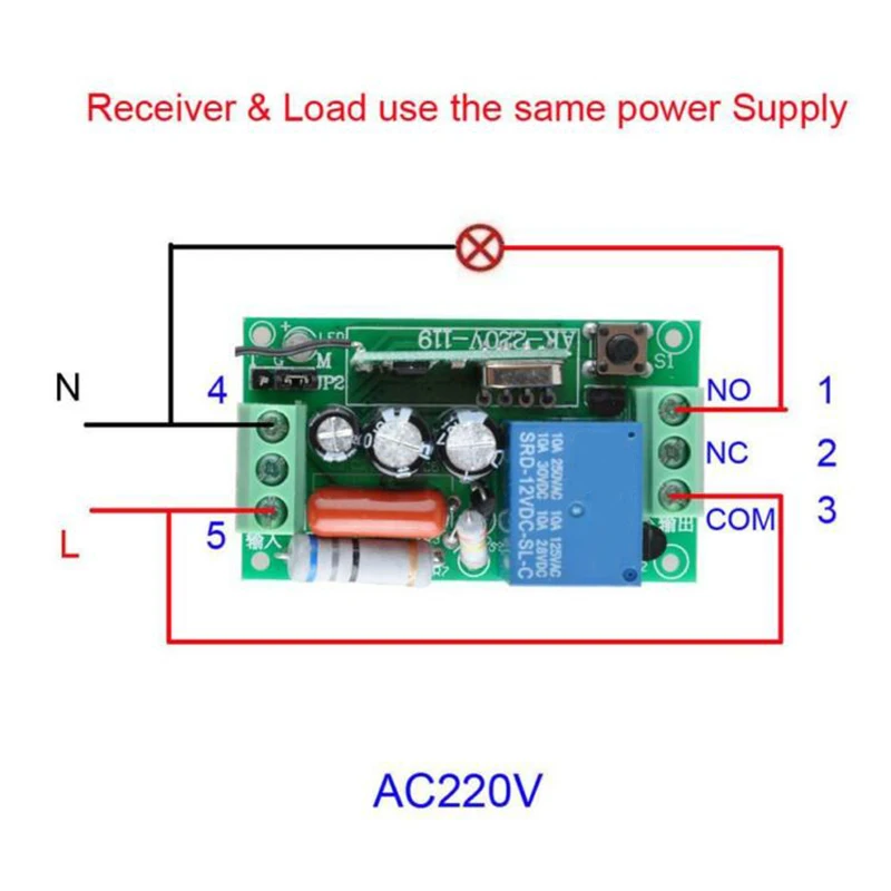 Kit Controller Remote Control Switch Module Replace Replacement Set Wireless 1CH RF 433MHz Accessories  Kit Controller