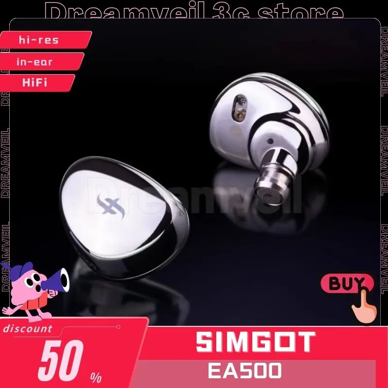 

SIMGOT EA500 LM Earphone 2nd Generation Dual-Magnet Dynamic Driver IEM In Ear Gaming Headset HiFi Stereo Custom Earbuds custom