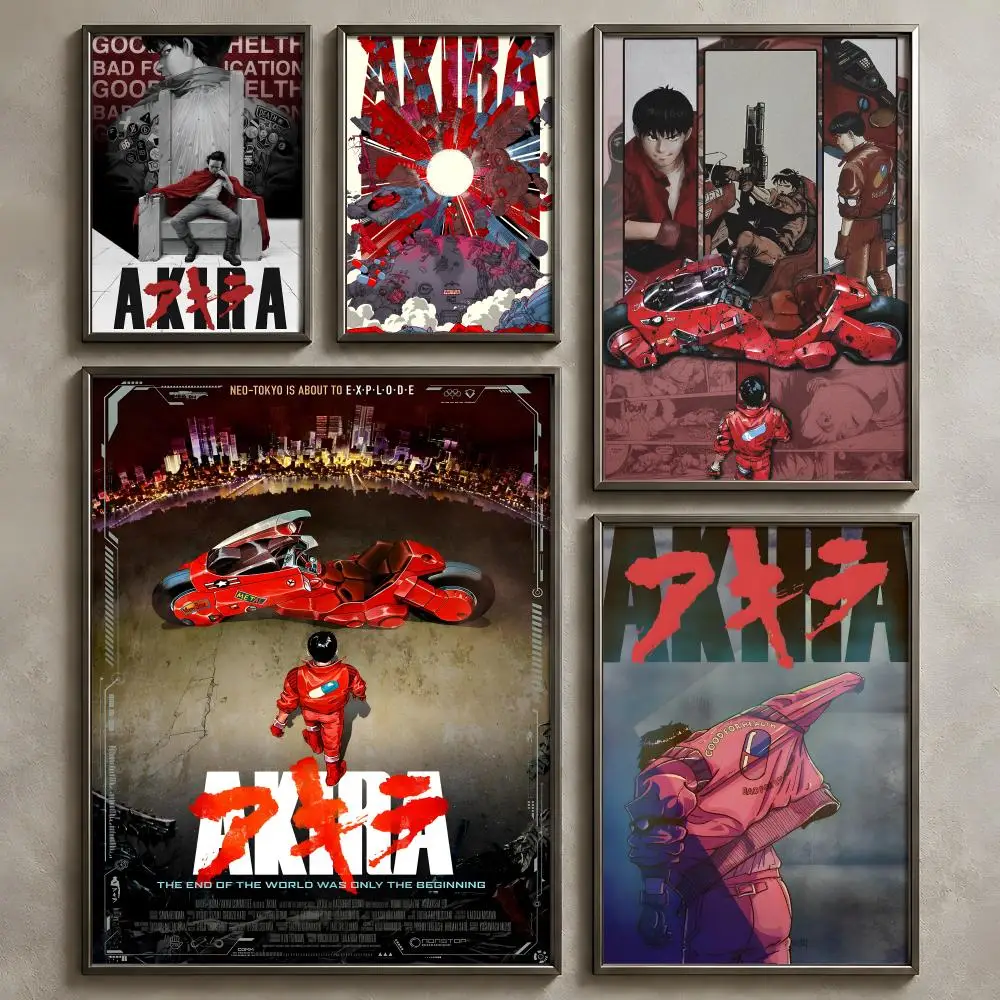 Movie A-AKIRA-a Poster Vintage Self Adhesive PP Wall Art Home Bar Bedroom Decor Gift
