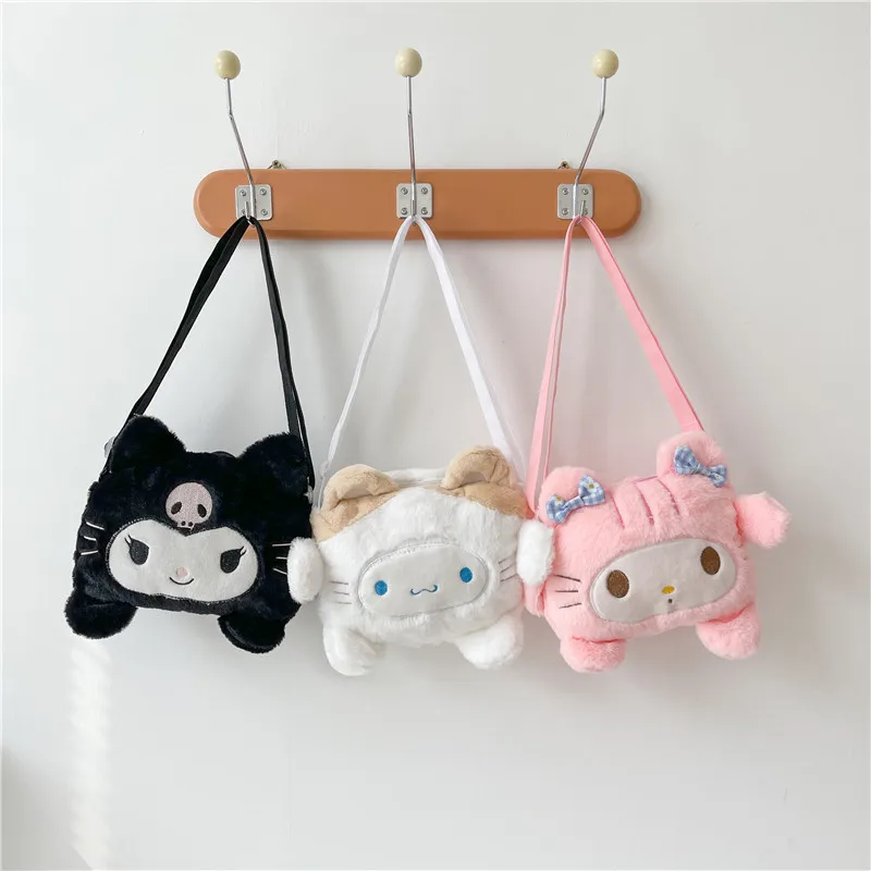 Sanrio Mochila De Pelúcia, Cinnamoroll, Kuromi, Minha Melodia, Saco Bonito, Bolsa Dos Desenhos Animados, Anime, Kawaii, Aniversário, Presentes De Natal