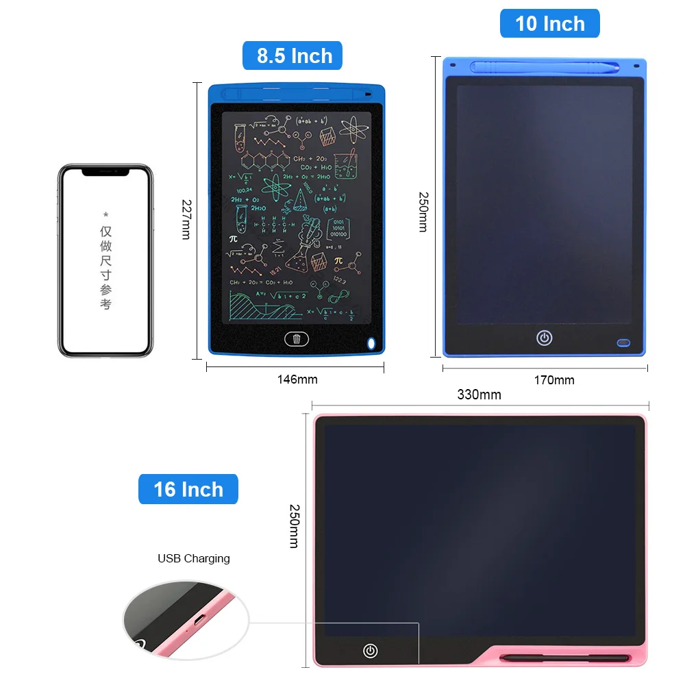 8,5/10/16-calowy tablet LCD do pisania dla dzieci Graffiti Tablica do rysowania Zabawki dla dziewczynek Chłopcy Podkładka do pisma ręcznego Magiczna tablica do rysowania Prezenty
