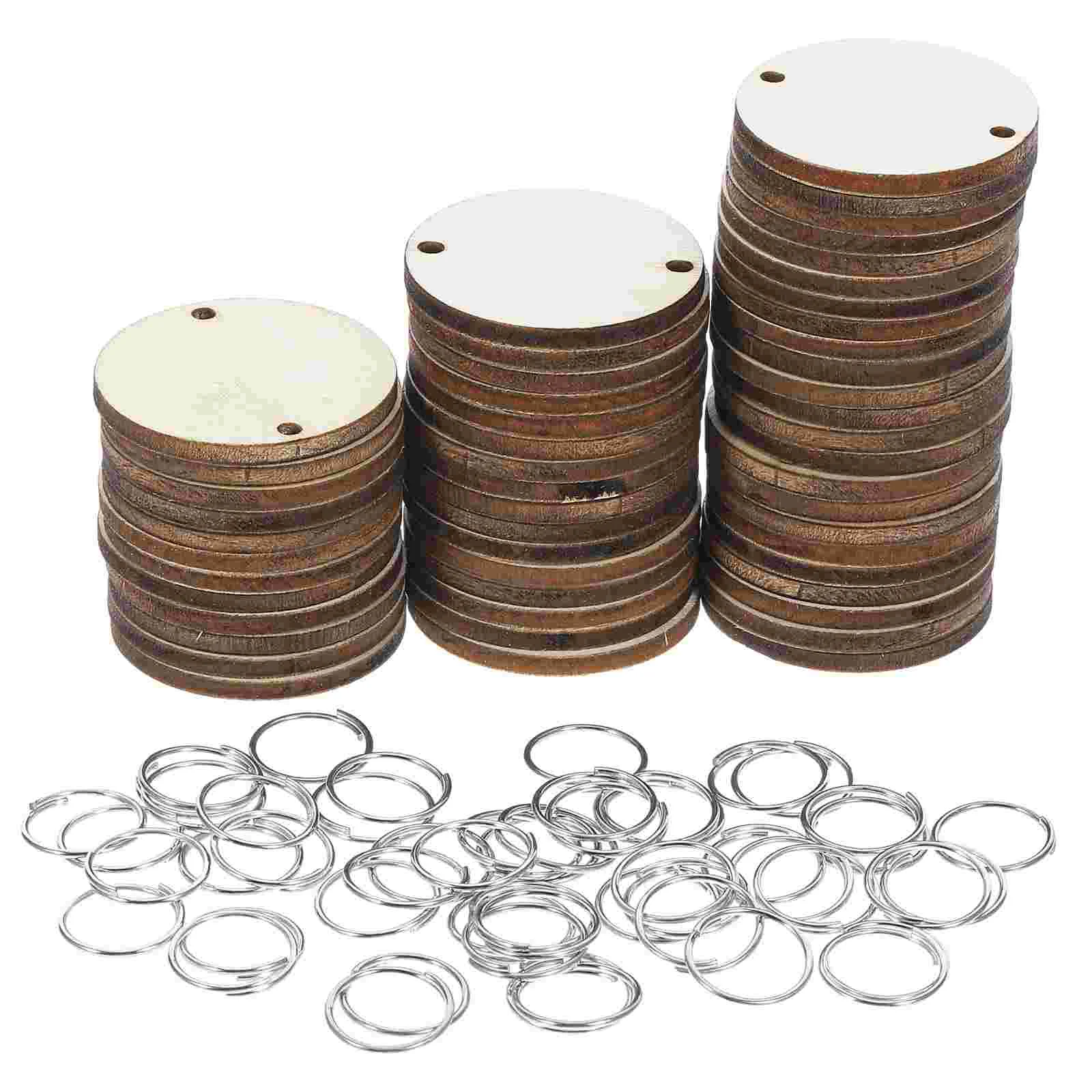 

50Pcs Calendar Round Piece Reminder Craft Chip Wood Chip Home Decor Project Craft Wood Piece Accessories