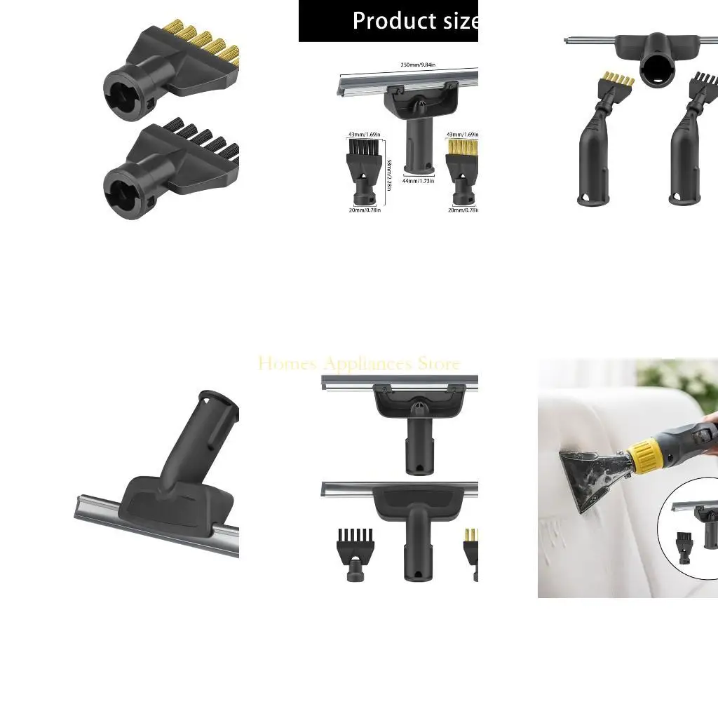 D0AB 3PCs Strong Fog Cleaner Accessories Plastic Building Multiple Purpose Brush Executives For Stubborn Mark Removal