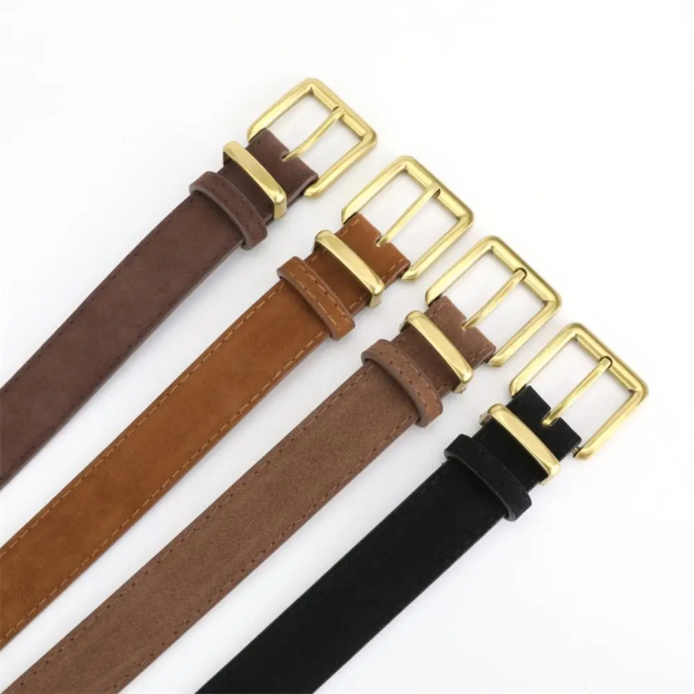 

Fashion Pin buckle Suede Leather Belt Casual Retro Business Waist Belt Luxury Design Waistband For Women