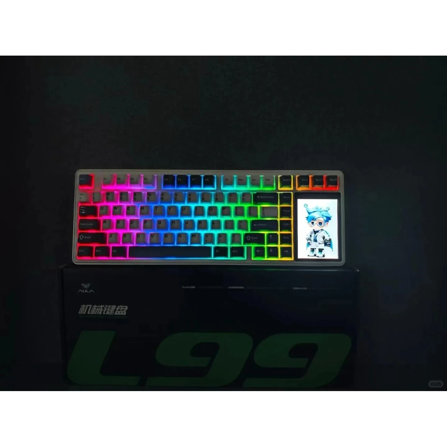 New AULA L99 Mechanical Keyboard Wireless Tri-mode Customizable Hot-swappable Smart Display Gaming Esports CS:GO FPS Calculator