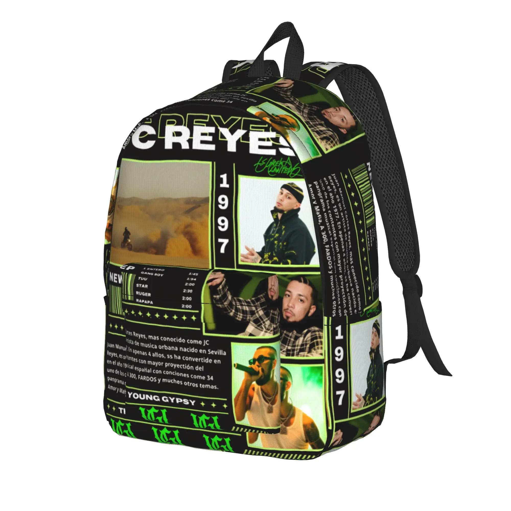 Jc Reyes Album Tour 2025 Rapper Backpack  Outdoor Backpacks Male Kawaii High School Bags Design Big Rucksack