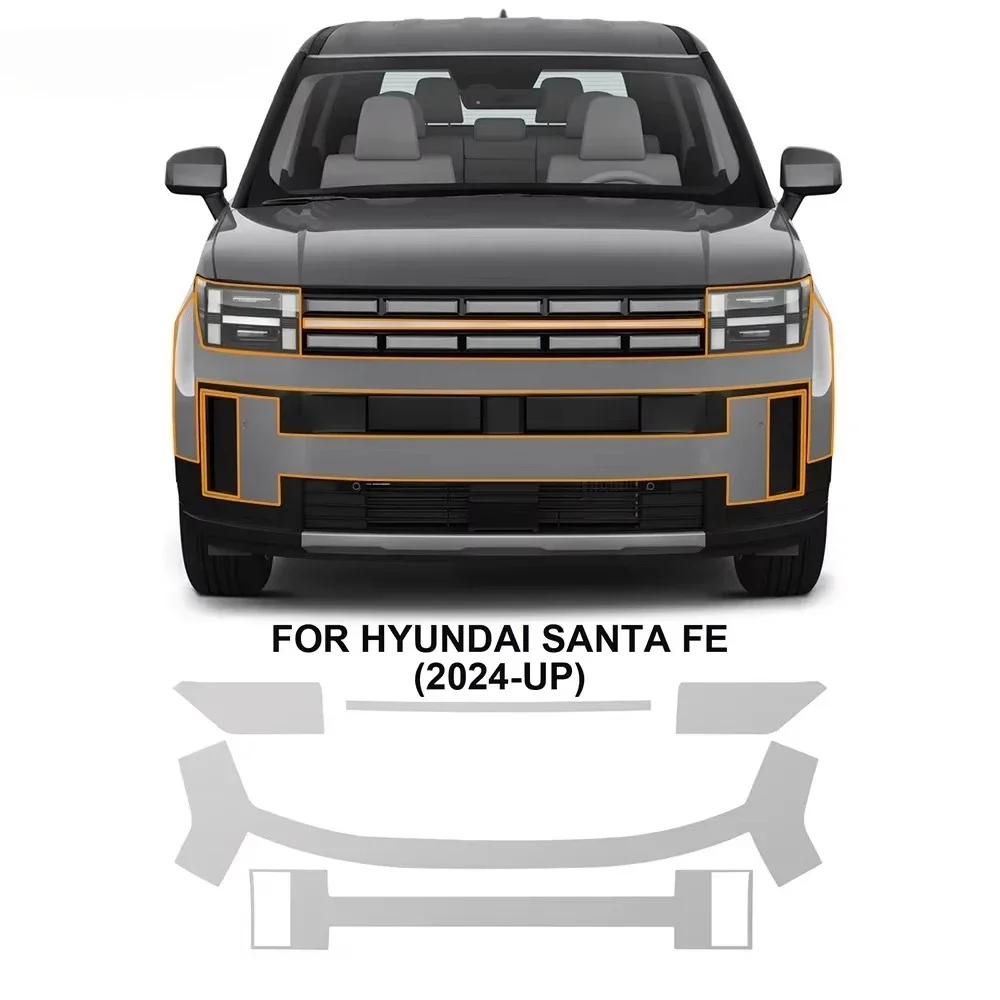 

Прозрачная защитная пленка для краски из ТПУ для Hyundai Santa FE 2024 2025, кузов автомобиля, предварительно вырезанная PPF прозрачная наклейка, аксессуары