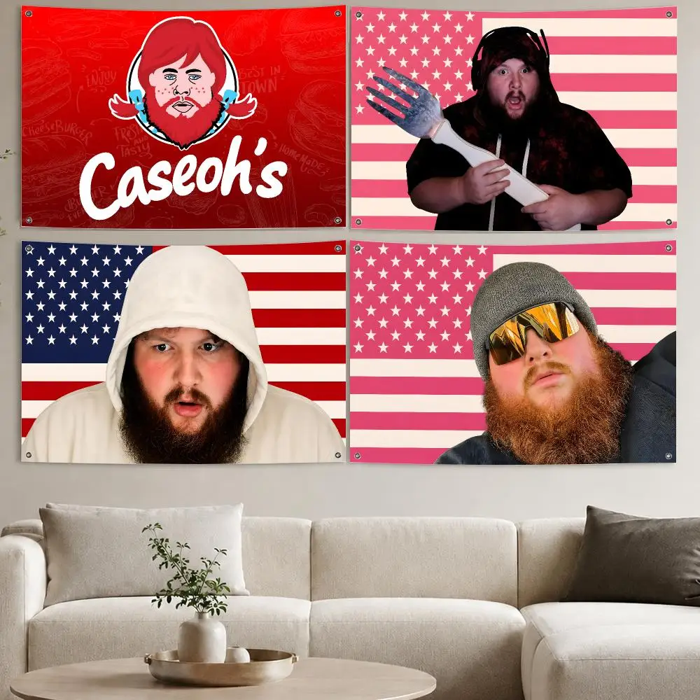 C-Caseohs American Flags Aesthetic Wall Tapestry Printed Wall Hanging Living Room Party Outdoor Decor