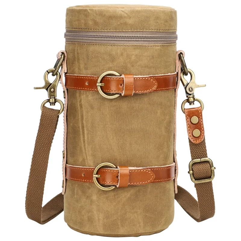 

Новая винтажная вощеная парусиновая противоударная сумка для камеры DSLR, водонепроницаемая холщовая повседневная сумка K-807