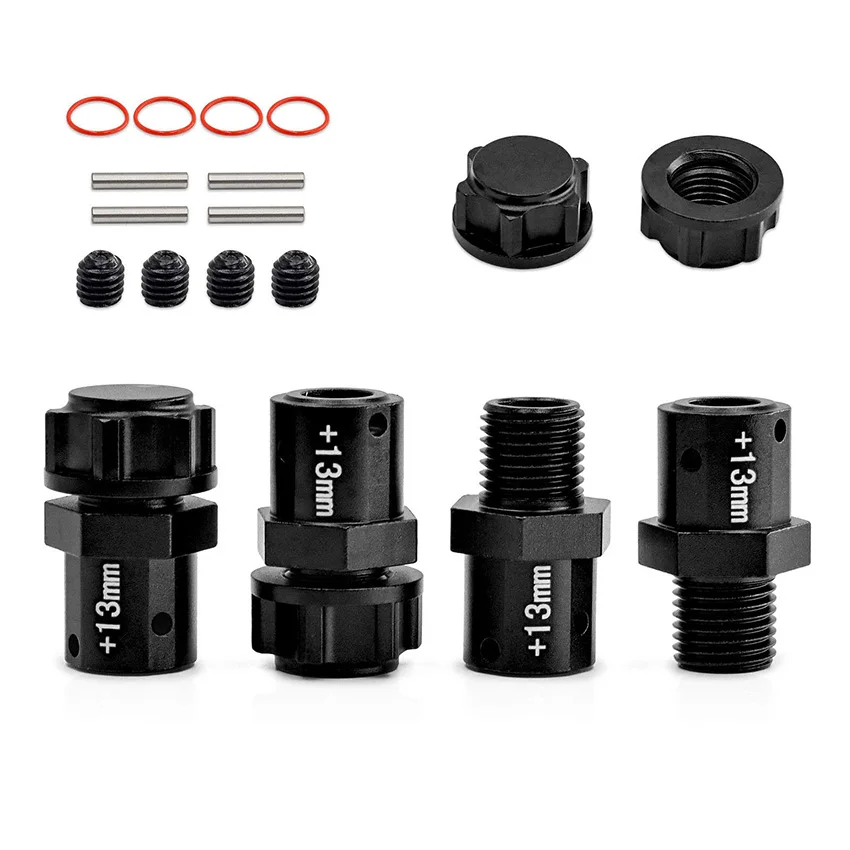 Metal 17mm Extended Wheel Hex Hub Adapter +10/13mm for Arrma 6S 1/8 KRATON Typhon Outcast 1/7 Infraction Limitless Mojave Felony