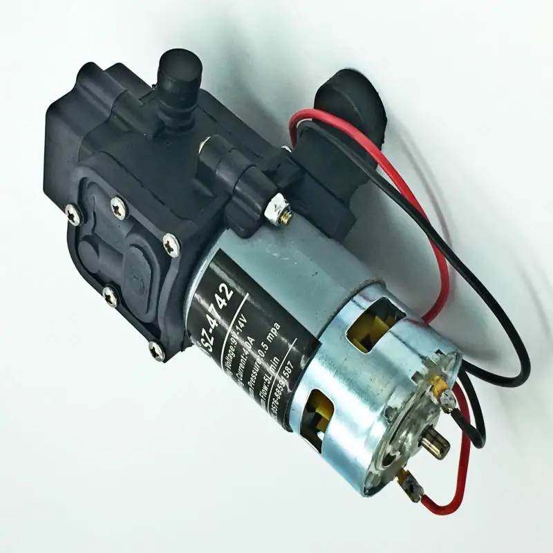 Pompa penyemprot elektrik 12V, pompa diafragma tekanan tinggi, efluent berulir pertanian
